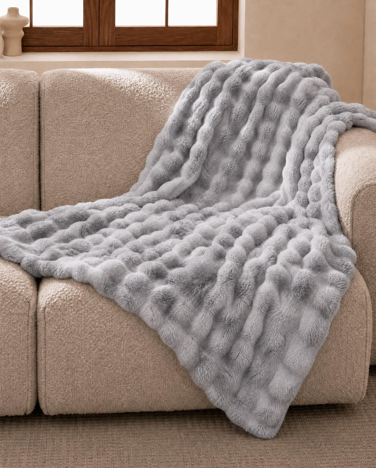 Ćebe Bubble Siva 200x220cm
