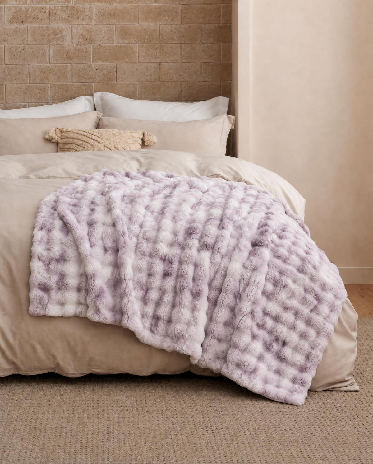 Ćebe Bubble Pink - Bela 150x200cm