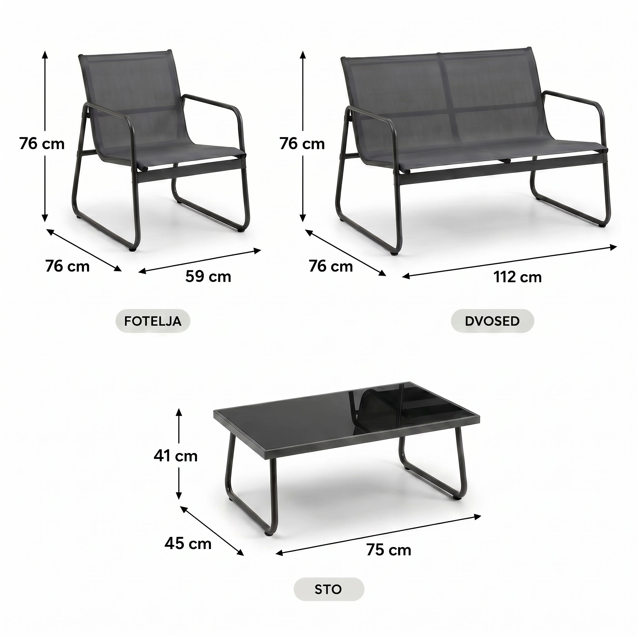 Baštenski set za terasu